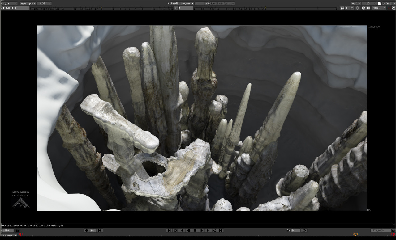 Salt mine stalagmites